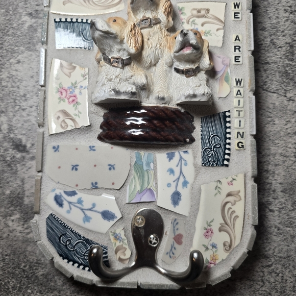 Steve Terlizzese Mosaic Tile ARF Animal Rescue Dog Lovr Original Art Wall Plaque - Picture 3 of 10